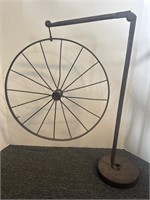 Cast-iron and metal wheel sculpture