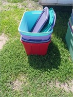 4X TOTE WITH LIDS