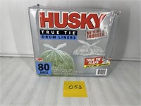 HUSKY TRUE TIE DRUM LINERS (80 BAGS 55 GALLONS)