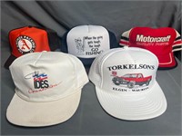 Vintage Assorted Hats Trucker Three Stripe