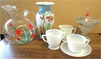 Covered Candy, Vase, Pitcher, Petalware