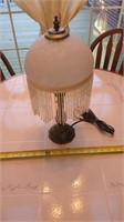 GLASS AND METAL LAMP