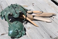 Yard Art - Frog Wind chime & Garden Frog