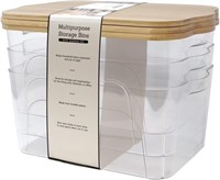 R1236  HERITAGE LIVING Storage Bin 3PC XSMALL CL