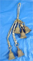 5 Brass Bells Garden/Door Chimes