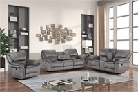 HH710997 Perry Grey - 3PC OVERSIZED Reclining Set