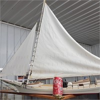 Large Estate build ship model.  Sail sailing boat.