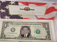 2004 Presential Election One dollar bill