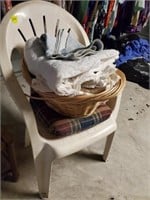 PATIO CHAIR AND BASKET OF PADS