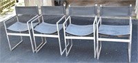 (4) MID-CENTURY CHROME CHAIRS