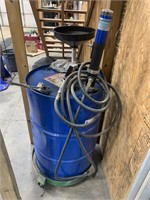 Oil drums with oil and digital /hand pumps
