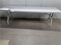 *Cosco  8 Ft Straight Resin Table Gray (Seats 10)
