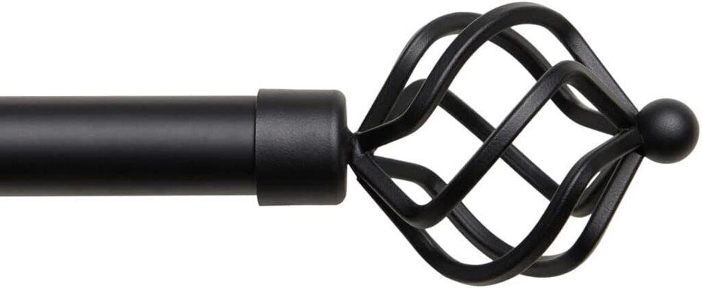 $35  ER1032-01 Curtain Rod, 84-160, Matte Black