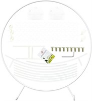 6ft(1.8M) White Round Meta Balloon Arch Kit for