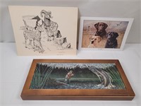 2 prints and an Eddie Bauer fishing design box