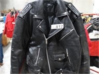 Preshqe Leather Motorcycle Jacket Size 46