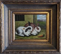Original Painting "Bunnies", #2, 8 x 10"