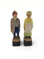 Agnes Dube Signed Folk Art Wood Carvings