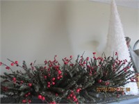 Candle Wreath & Lighted Cone Tree