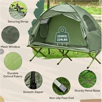Camping Tent Cot, Single Person Folding Cot Combo