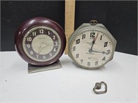 2 Untested Vintage Clocks, 8 Day Signal,+