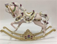 Franklin Mint Rocking Porcelain Horse Sculpture