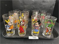 Lot Of 12 Disney & Strawberry Shortcake Glasses.