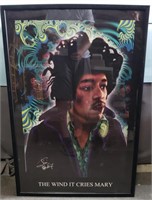 Jimi Hendrix Poster w/Frame