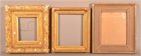 Three 19th Century Gilt-Molded Picture Frames.