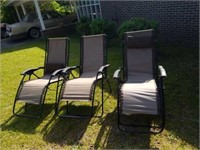 3 Super Nice Outdoor AdjustableLounge Chairs