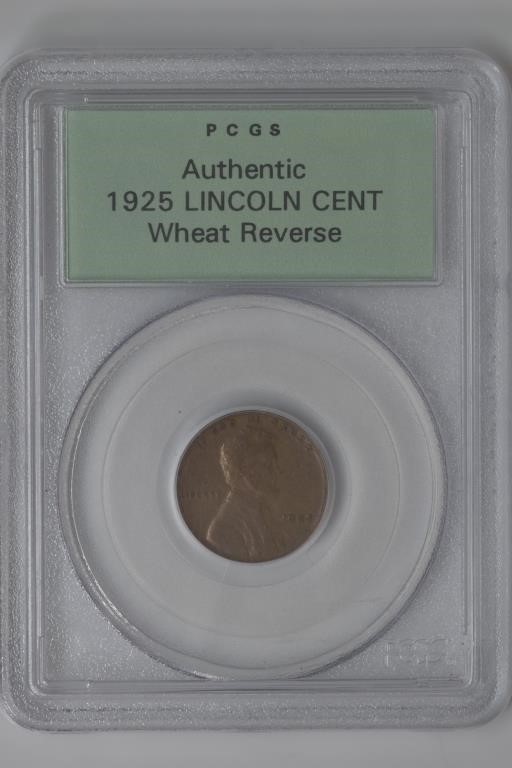 1925 Lincoln Head Cent PCGS Sample Slab