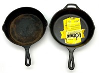 NEW 10 1/4" LODGE & VTG 10" CAST IRON PANS