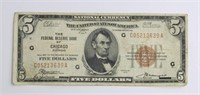 $5 FEDERAL RESERVE NOTE