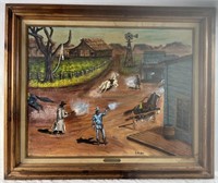 Very Cool Western Painting, Wormwood Frame, Noose