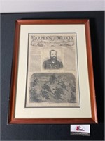 Framed 1861 Harpers Weekly Journal of