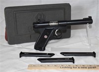 * RUGER MARK II TARGET 22 CAL W/ 4 MAGAZINES