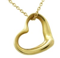 18k Gold Tiffany & Co. Open Heart Necklace