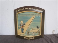 *Very Rare Sterling Beer Vacuform Sign Scarecrow