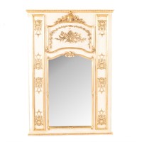 French Empire style painted wood mirror