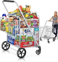 Shopping Cart, 460 Lbs Upgrade Super Capacity