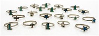 (21) TURQUOISE COLOR FRIENDSHIP RINGS