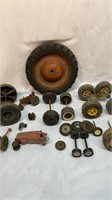 Lot of toy tractor replacement wheels