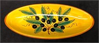 Tuscan Olives Italian Pottery Serving Dish Antipas