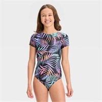 Girls' Electric Palm One Piece Swimsuit