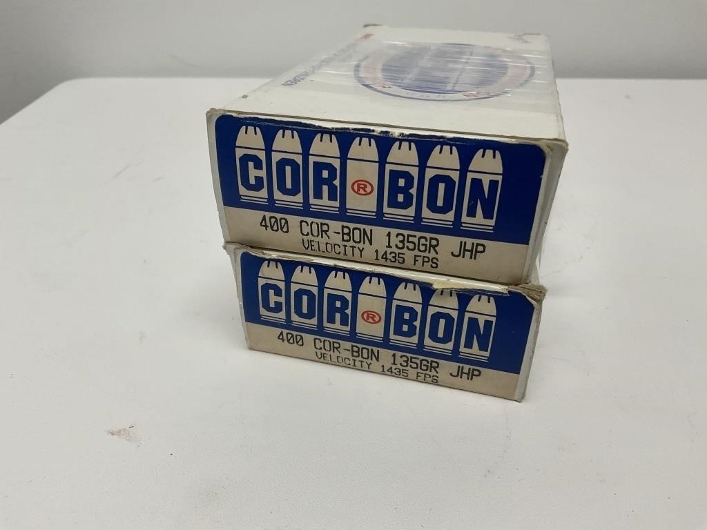 2 Boxes of Cor-Bon 400 Cor-Bon 135 gr JHP