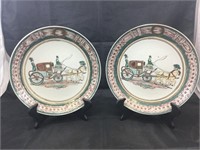 2 Horse Drawn Carriage Plates