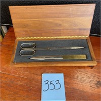 VTG letter opener and scissors boxed set