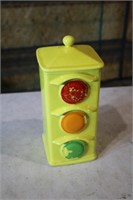 Stop light cookie jar