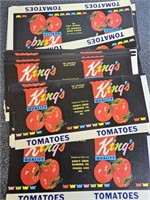 Vintage Kings tomato canning labels