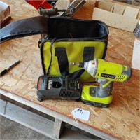 Ryobi Cordless Drill With Charger  in Bag